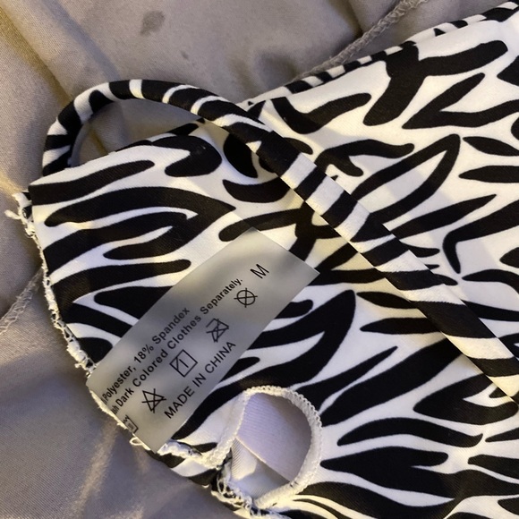 shein zebra triangle bikini top - Picture 2 of 5